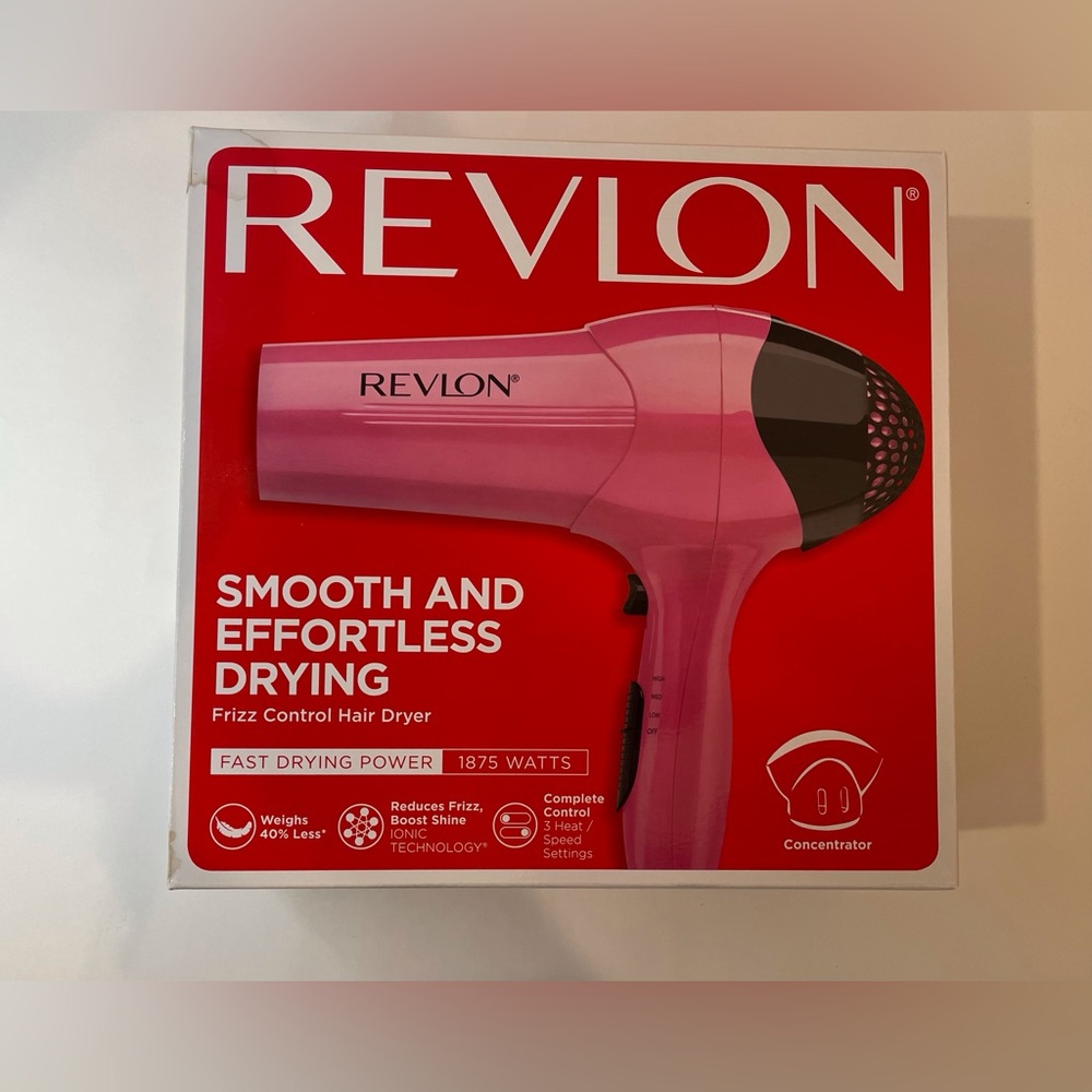 REVLON‎ Pink Smooth and Effortless Drying Frizz Control Hair Dryer